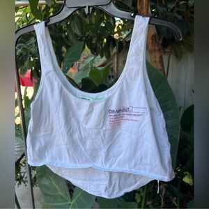 Off-white cropped logo tank top